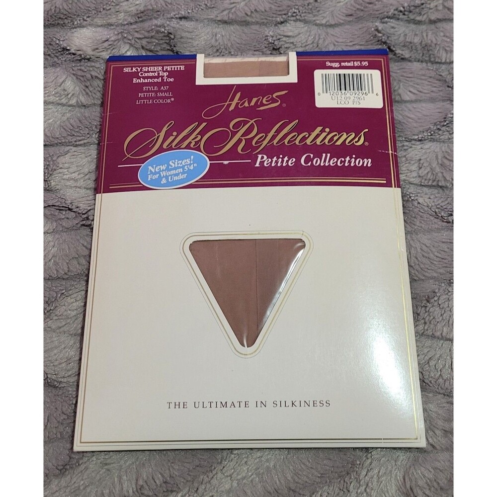 Hanes Silk Reflections Size Petite Small Little Color Control Top Pantyhose Vtg